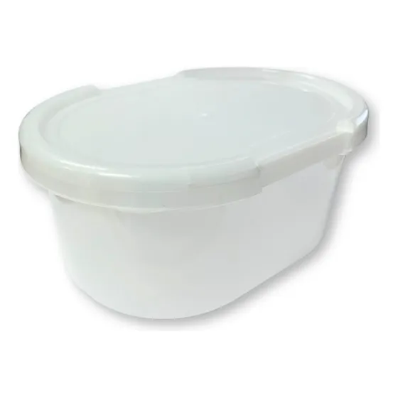 Kit 5 Potes Sorvete Açaí C/ Tampa Plástico Oval 1/1,5 Litros