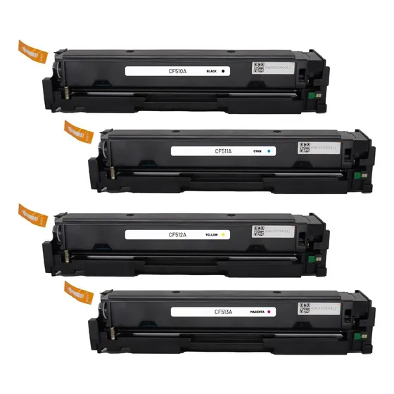 Toner Juego Completo 204a Cf510a Cf511a Cf512a Cf513a Tinta Negro Cian Amarillo Magenta Premium Cartrodge ELH-CF510A