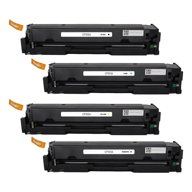Toner Juego Completo 204a Cf510a Cf511a Cf512a Cf513a Tinta Negro Cian Amarillo Magenta Premium Cartrodge ELH-CF510A