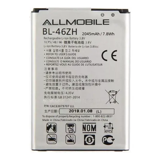 Pila Remplazo Ion Litio Bl-46zh Para LG X210 K7 K8 Q7 E/g