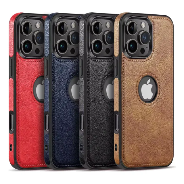 Funda Para iPhone Tipo Piel Leather Case Protector