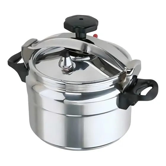 Olla A Presion 6lt Con Asas Metalica Condor Premium  Color Plateado