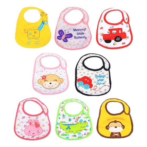 Babero Impermeable Para Bebé Recién Nacido, 8 Piezas