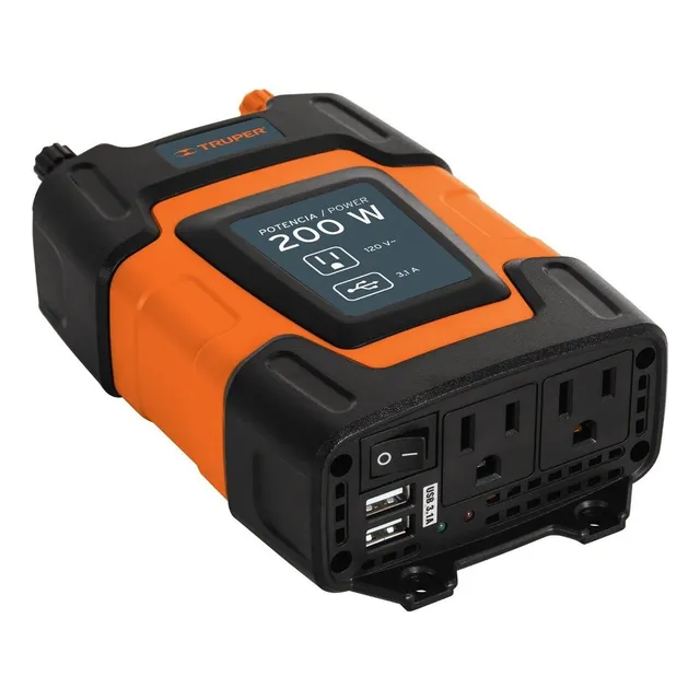 Inversor De Corriente 200 W, Truper INCO-200