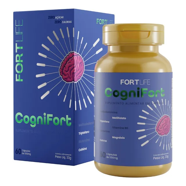 Cognifort 550mg Suplemento P/desempenho Cognitivo C/60 Cáps. Sabor Sem Sabor