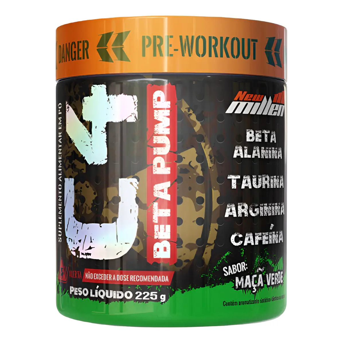 Suplemento em Pó C4 Beta Pump 225g New Millen Sabor Maçã verde