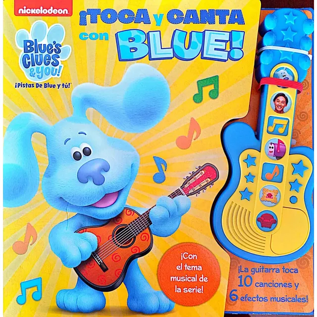 Libro 2 En 1 Toca Y Canta Con Blue Guitarra Interactiva