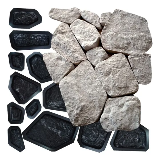 Kit 12 Formas Pedra Moledo Serrada - Revestimento Cimentício