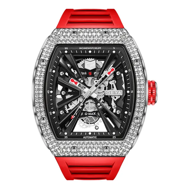 Esqueleto De Reloj Mecánico Automático De Pelirroja B846x