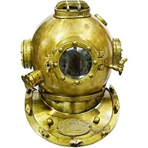 Casco Buceo Antiguo Acero Sólido Mark V 18 