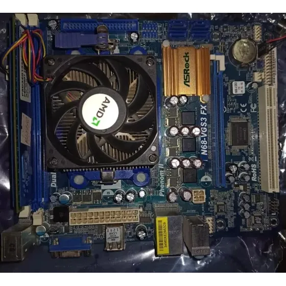 Tarjeta Madre Amd N68-vsg3 Con Procesador Fx4300 Y Mem 4gb