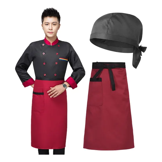 Filipina Chef Hombre Manga Larga + Gorro Paliacate + Mandil