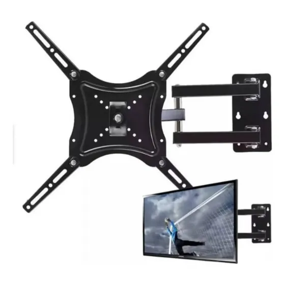 Soporte Tv Led Smart Movil Porta Cables 55 50 43 42 32 14 Color Negro