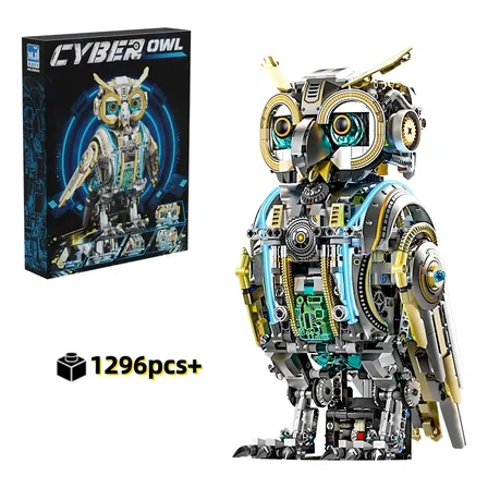 Blocos Montagem Coruja Mecânica 1296 Peças 1296
