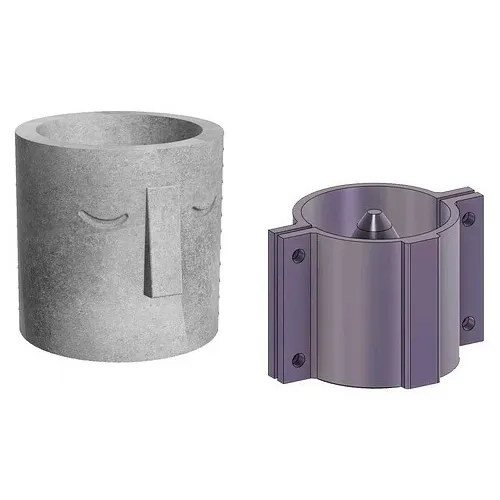 Molde Para Macetas Cabeza Cemento-yeso 15cm De Alto