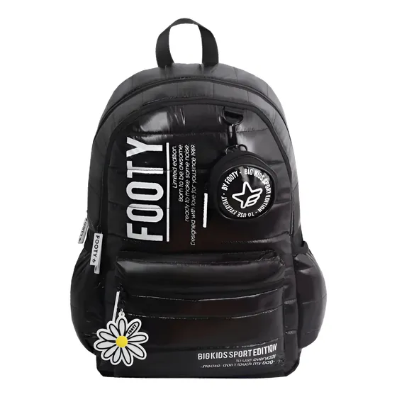 Mochila Espalda Margarita 18 Plgs Color Negra Footy F6033 Color Negro