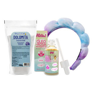 Kit Cuidado Facial Com Faixa + Dolomita + Ăleo Rosa Mosqueta Kit Cuidado Facial Com Faixa + Dolomita + Ăleo Rosa Mosqueta
