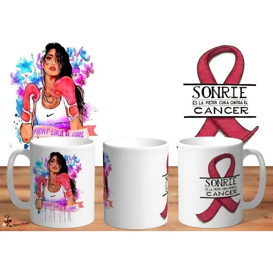 Taza De Ceramica Yo Venci Al Cancer Art