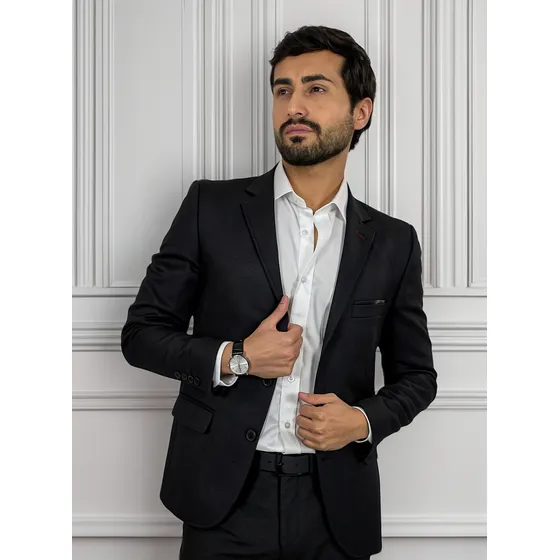 Blazer Hombre Negro - Silueta Slim Fit