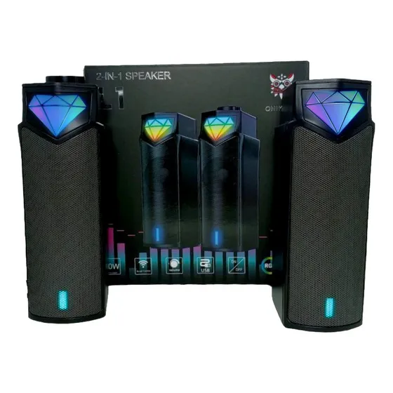Corneta Onikuma L1 2 En 1 Bluetooth / Usb Con Luces Led