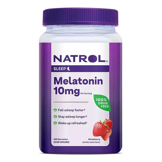 Natrols Gomitas De Melatonina 10 Mg Sabor A Fresa Duerme Más