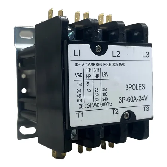 Contactor De Propósito Definido 3 Polos 60a 24vac