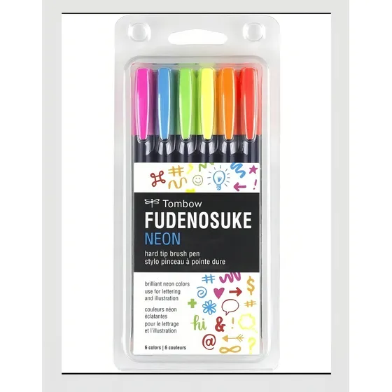 Plumones Tombow Fudenosuke Para Lettering Pequeño Caligrafía