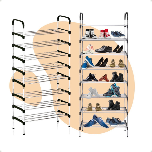 Sapateira Vertical Organizadora 8 Prateleira 24 Par Multiuso Sapateira Vertical Organizadora 8 Prateleira 24 Par Multiuso