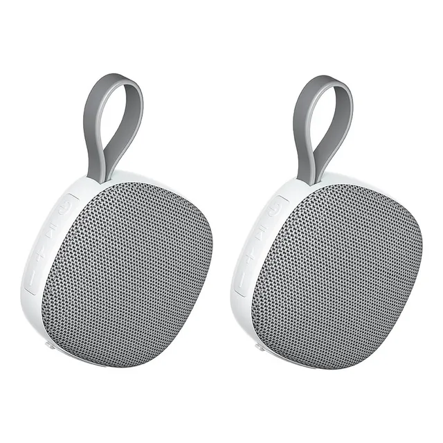 2 Pack Bocina Portatil Bluetooth 5.3 Ipx5 5-7 Horas Mo2 Color Blanco