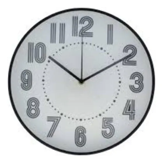 Reloj De Pared Times Tower 30 Cm Blanco Y Negro