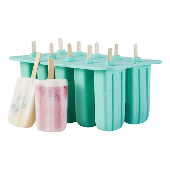 Molde Silicona Para Helado Caja 50 Palo Bolsa Paleta 1 10