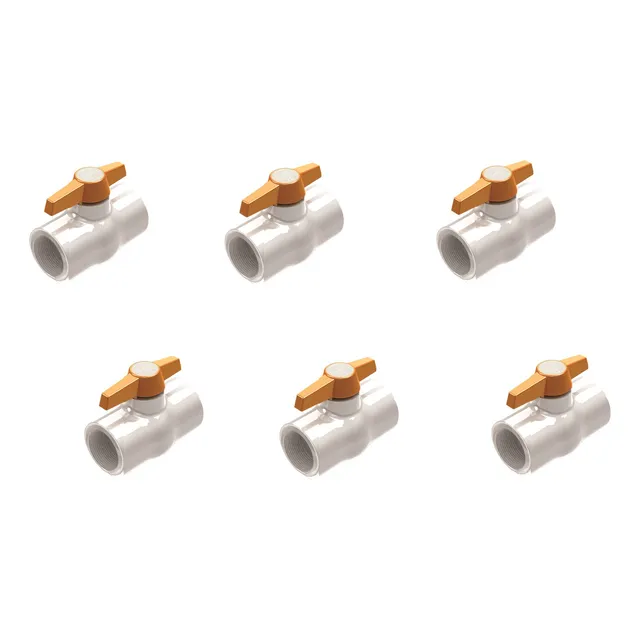 Válvula Esférica Pvc 1  Roscar X 6 Und Pcp Colombia