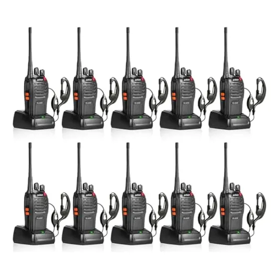 666s - Paquete De 10 Walkie Talkies Para Adultos