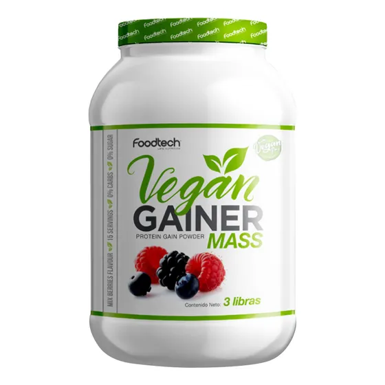 Vegan Gainer Mass 3 Lbs - Foodtech - Mix Berries