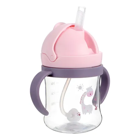 Vaso Para Bebé Antiderrame Con Bombilla Y Asas, 250ml, 6m+