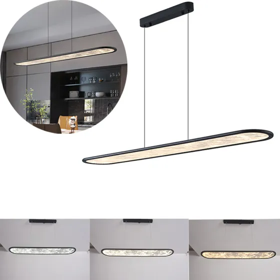 Pendente Moderno Led Sala Bancada Cozinha 3 Cores +controle