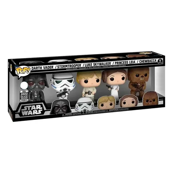 Funko Pop 5 Pack Star Wars Vader Trooper Luke Leia Chewbacca
