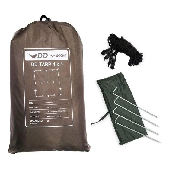 Hamcs Dd - Dd Tarp 4x4 - Coyote Brown (13 Pies X 13 Pies) - 