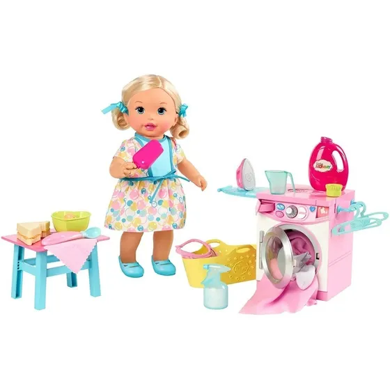 Muñeca Little Mommy - Bebita Come Y Lava Flc04