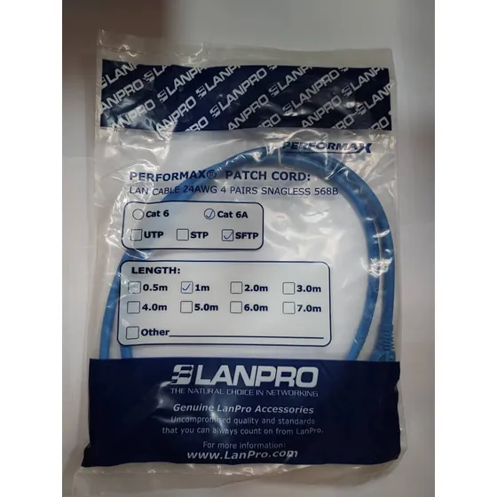Patch Cord Cat 6a S/ftp 1 Mt, Blindado, Certificado