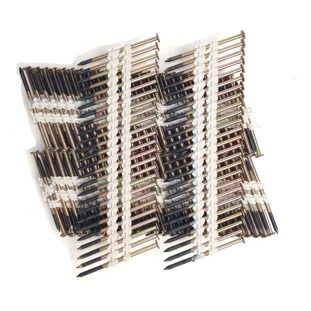 Clavos En Tiras Plástica 21°x 2-1/2  Anillados Electrogalvan