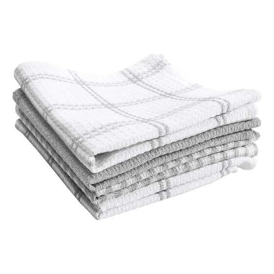 Toalla De Cocina T-fal Suave, 30x33cm, Pack De 4 Gris