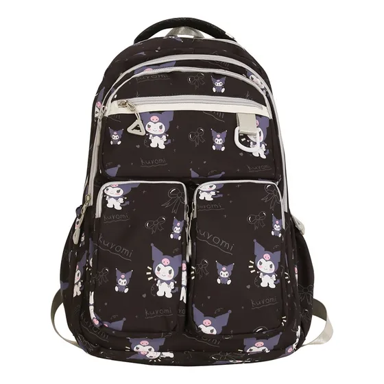 Bolso Escolar Kuromi. Mochila Sanrio.