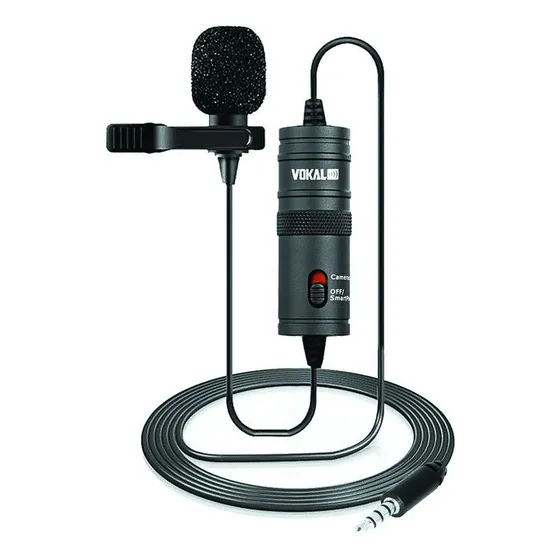 Microfone Lapela Vokal Slm10 Para Celular Cabo 6 Metros