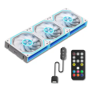 Gscoler Kit Fan Fans Rgb Fb120-wf-3 Branco 120mm Pás Normais Branco