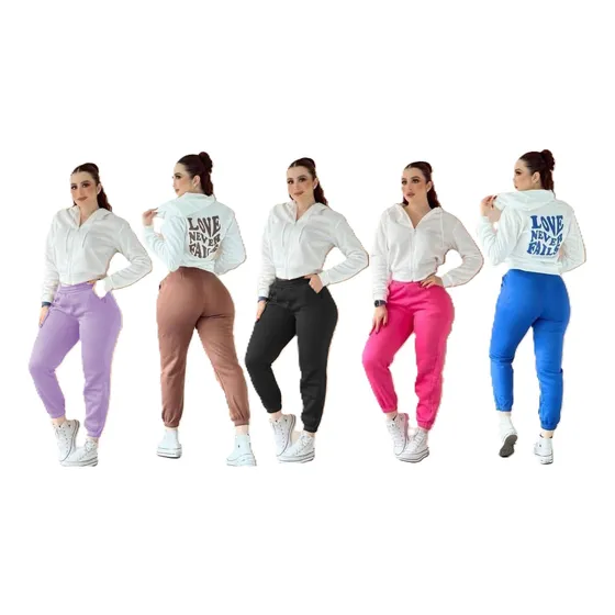Conjunto Pants De Moda Para Dama Azul Lisa L