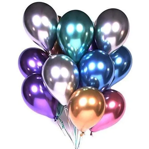 Globos Bombas Látex Cromados Espejo  R12 X20 Unidades