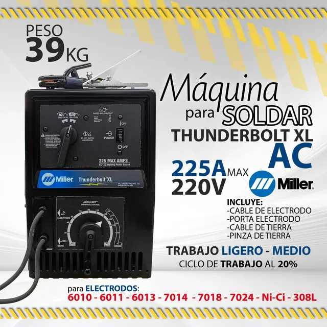 Maquina Soldar Miller 225 Ac 220v Thunderbolt Xl / 000009448