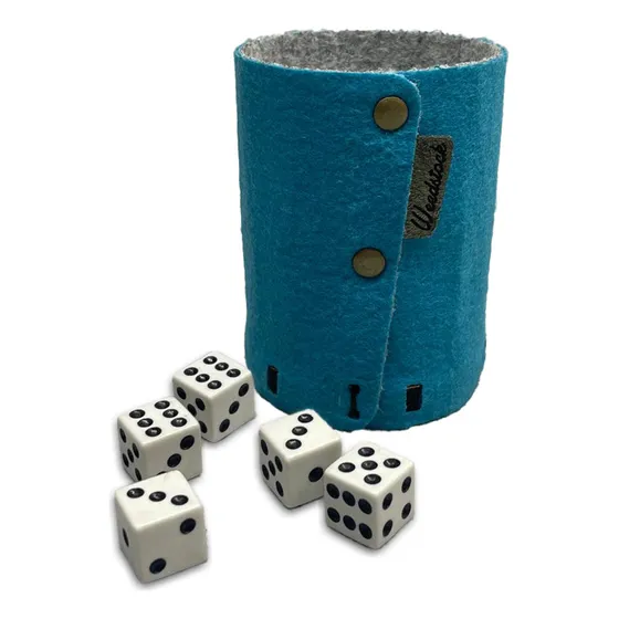 Jogo De Dados Com Copo De Feltro General Yahtzee Bozó
