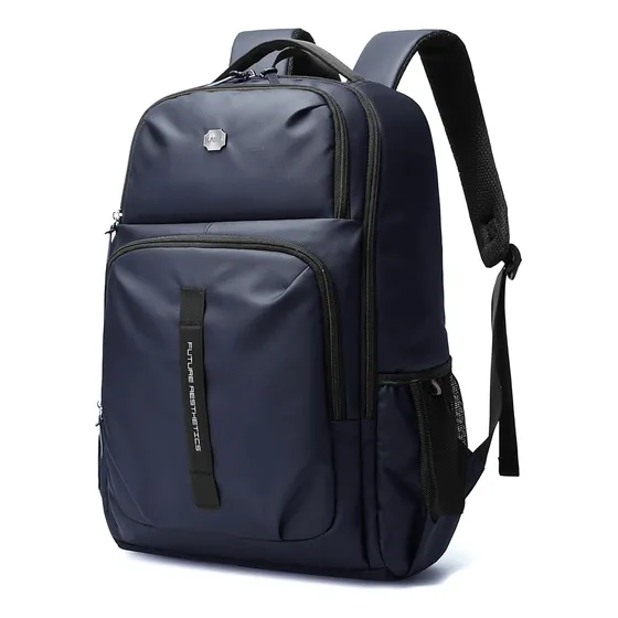 Mochila Kaka Series K0002 Impermeable Viaje Laptop Azul Lisa
